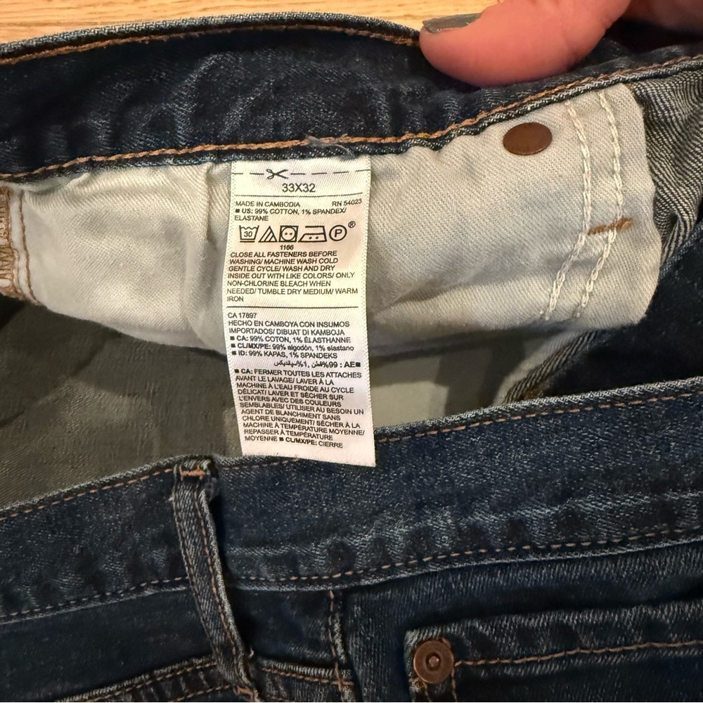 ❤️Old Navy - Blue Slim/Straight Jeans - 33x32 - Picture 4 of 4